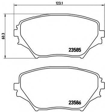 BREMBO P83055 Комплект гальмівних колодок, дискове гальмо