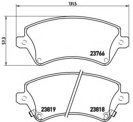 BREMBO P83064 Комплект гальмівних колодок, дискове гальмо