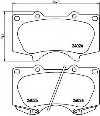 BREMBO P83066 Комплект гальмівних колодок, дискове гальмо