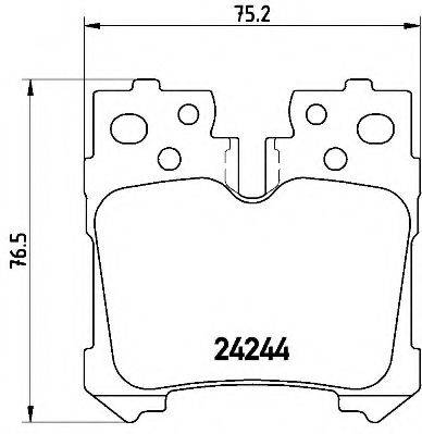 BREMBO P83076 Комплект гальмівних колодок, дискове гальмо