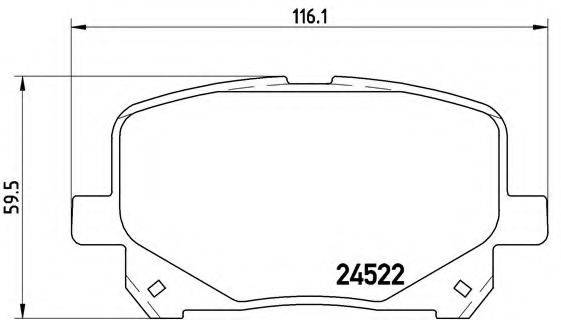 BREMBO P83100 Комплект гальмівних колодок, дискове гальмо