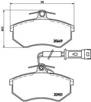 BREMBO P85016 Комплект гальмівних колодок, дискове гальмо