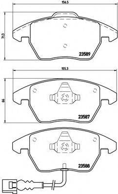 BREMBO P85075 Комплект гальмівних колодок, дискове гальмо