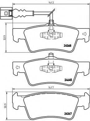 BREMBO P85091 Комплект гальмівних колодок, дискове гальмо