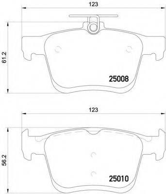 BREMBO P85125 Комплект гальмівних колодок, дискове гальмо