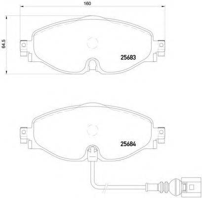 BREMBO P85126 Комплект гальмівних колодок, дискове гальмо