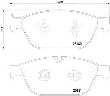 BREMBO P85128 Комплект гальмівних колодок, дискове гальмо