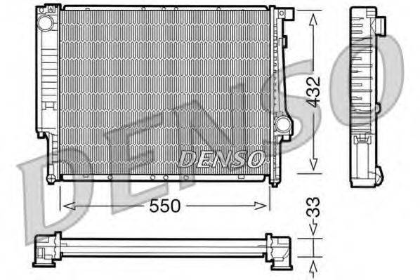 DENSO DRM05041 Радіатор, охолодження двигуна