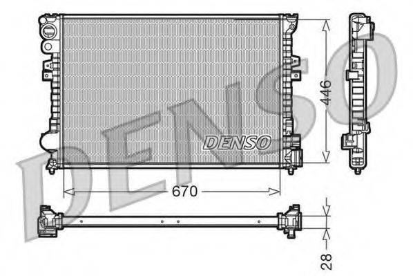 DENSO DRM07050 Радіатор, охолодження двигуна