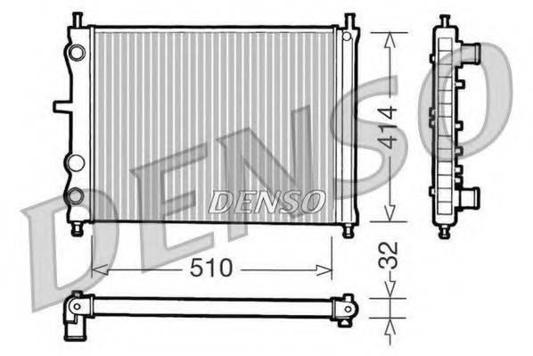 DENSO DRM09020 Радіатор, охолодження двигуна