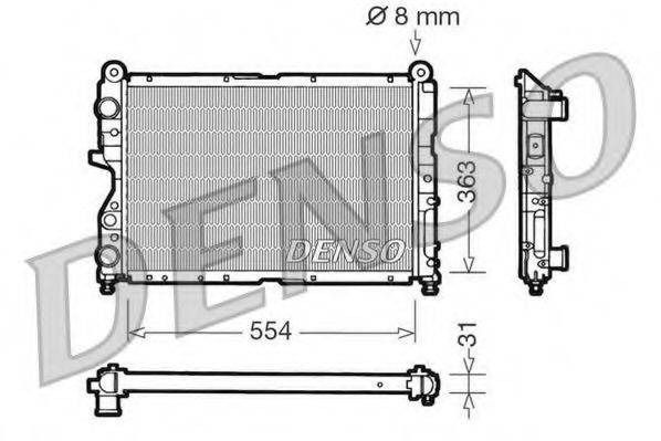 DENSO DRM09130 Радіатор, охолодження двигуна