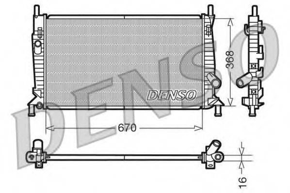 DENSO DRM10075 Радіатор, охолодження двигуна