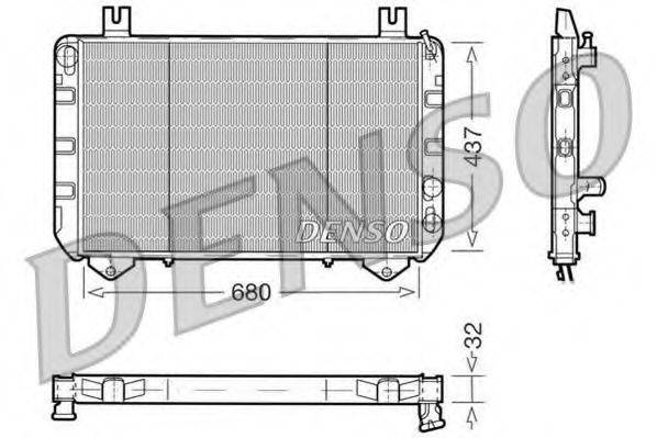 DENSO DRM10093 Радіатор, охолодження двигуна