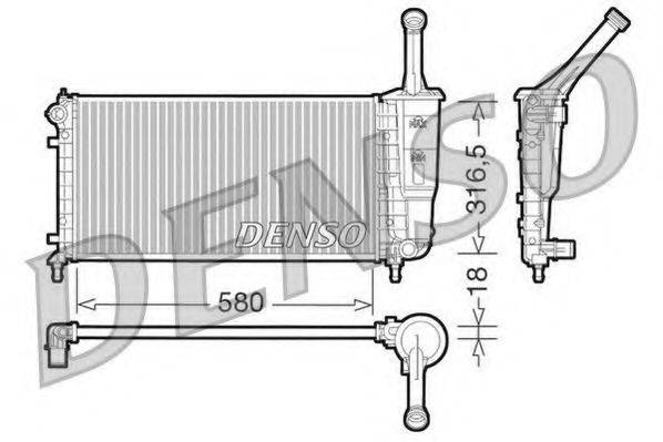 DENSO DRM13011 Радіатор, охолодження двигуна