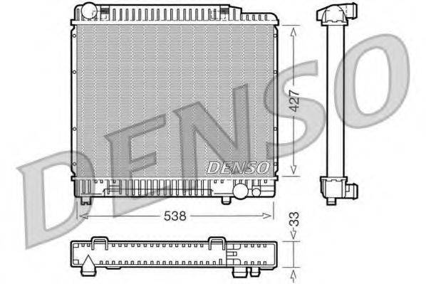 DENSO DRM17050 Радіатор, охолодження двигуна