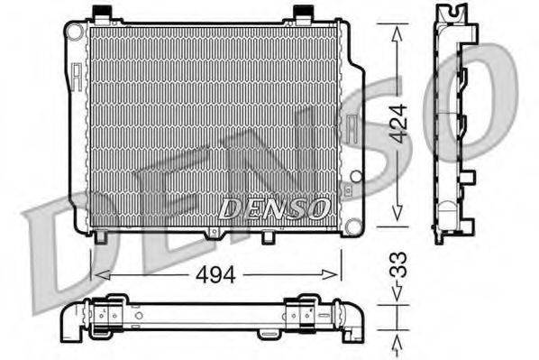 DENSO DRM17074 Радіатор, охолодження двигуна