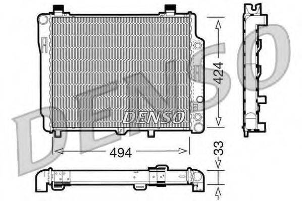 DENSO DRM17075 Радіатор, охолодження двигуна