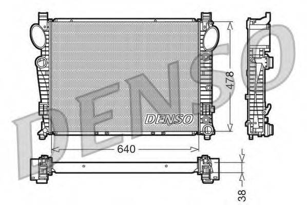 DENSO DRM17095 Радіатор, охолодження двигуна