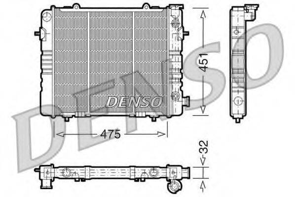 DENSO DRM20050 Радіатор, охолодження двигуна