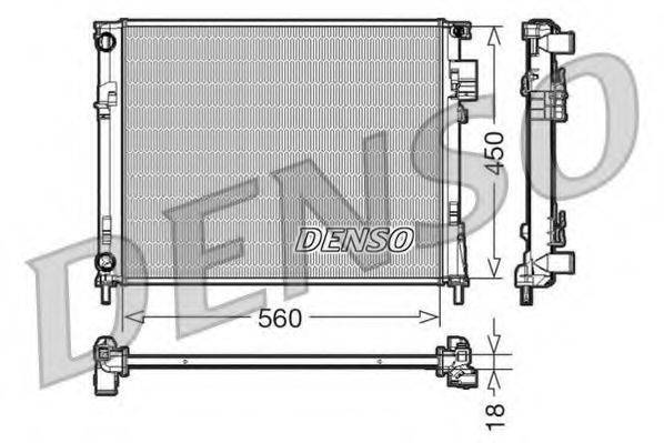 DENSO DRM23095 Радіатор, охолодження двигуна