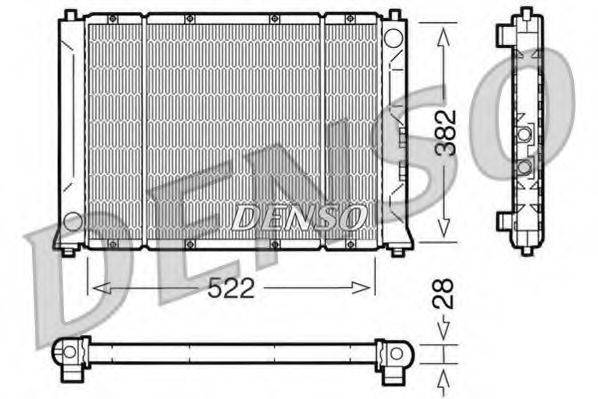 DENSO DRM24005 Радіатор, охолодження двигуна