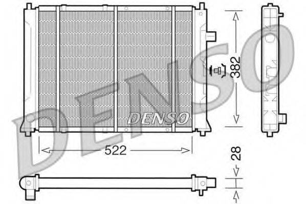 DENSO DRM24014 Радіатор, охолодження двигуна