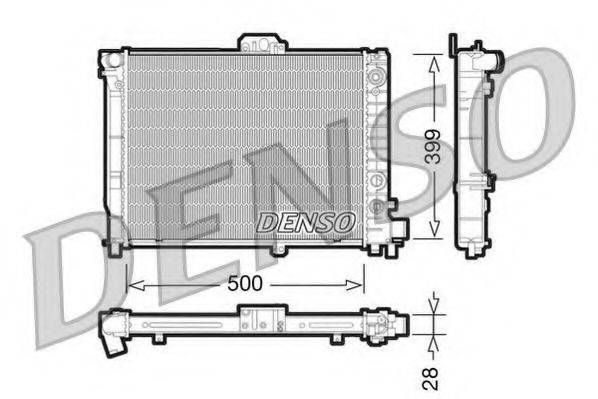 DENSO DRM25008 Радіатор, охолодження двигуна