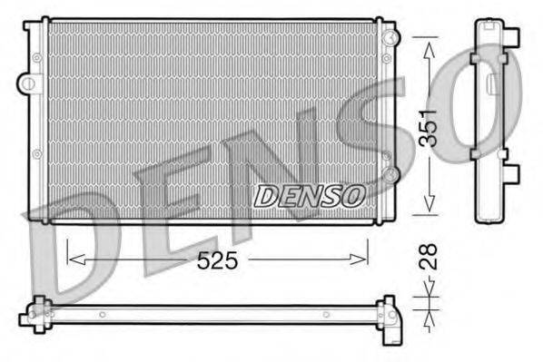 DENSO DRM32028 Радіатор, охолодження двигуна