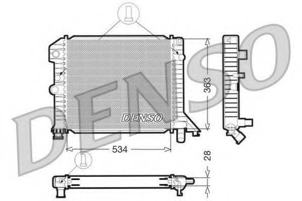 DENSO DRM33021 Радіатор, охолодження двигуна