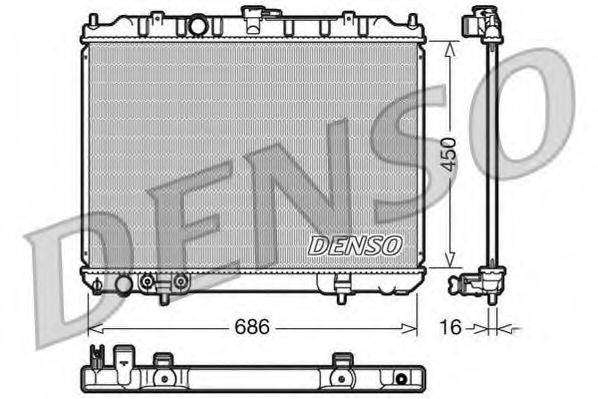 DENSO DRM45005 Радіатор, охолодження двигуна