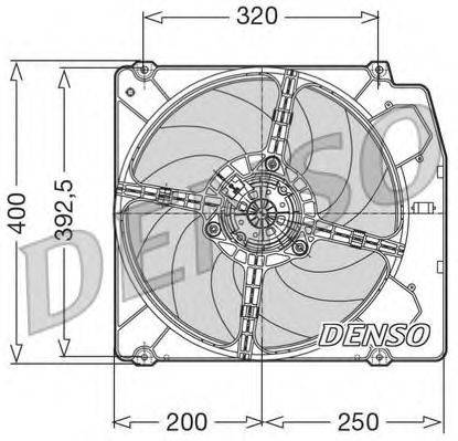 DENSO DER01005 Вентилятор, охолодження двигуна