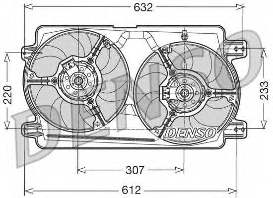 DENSO DER01018 Вентилятор, охолодження двигуна