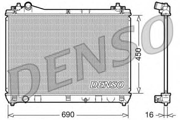 DENSO DRM47016 Радіатор, охолодження двигуна