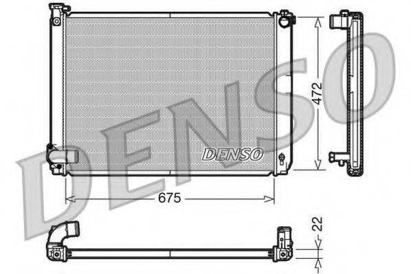 DENSO DRM51005 Радіатор, охолодження двигуна