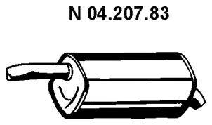 EBERSPACHER 0420783 Глушник вихлопних газів кінцевий