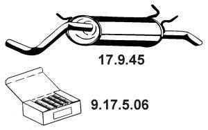 EBERSPACHER 17945 Глушник вихлопних газів кінцевий