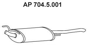 EBERSPACHER 7045001 Глушник вихлопних газів кінцевий