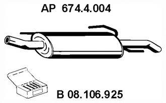 EBERSPACHER 6744004 Глушник вихлопних газів кінцевий