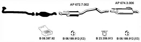 EBERSPACHER AP2244 Система випуску ОГ