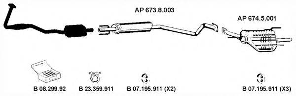 EBERSPACHER AP2282 Система випуску ОГ