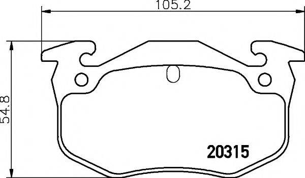 MINTEX MDB1668 Комплект гальмівних колодок, дискове гальмо