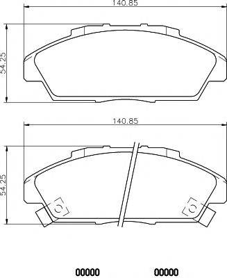 MINTEX MDB2472 Комплект гальмівних колодок, дискове гальмо