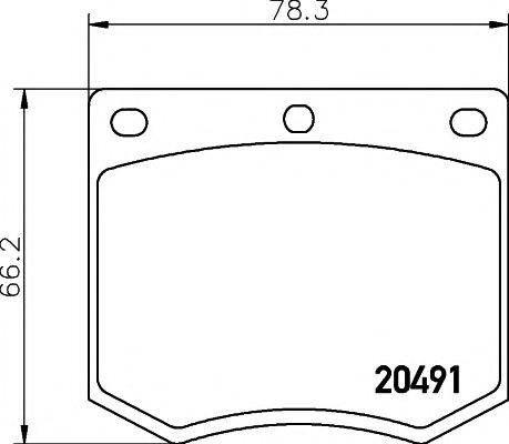 MINTEX MGB633 Комплект гальмівних колодок, дискове гальмо