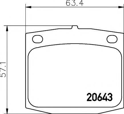 MINTEX MDB1159 Комплект гальмівних колодок, дискове гальмо