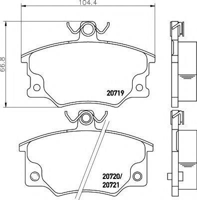 MINTEX MDB1257 Комплект гальмівних колодок, дискове гальмо