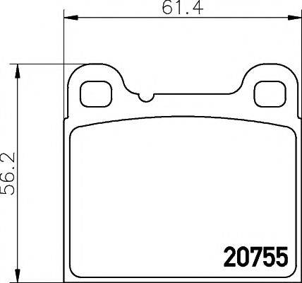 MINTEX MDB2129 Комплект гальмівних колодок, дискове гальмо