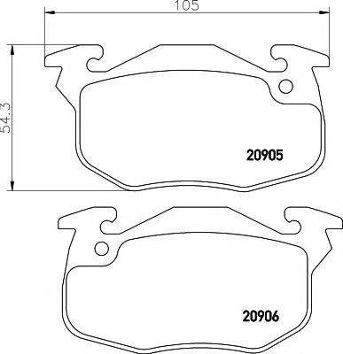 MINTEX MDK0145 Комплект гальм, дисковий гальмівний механізм