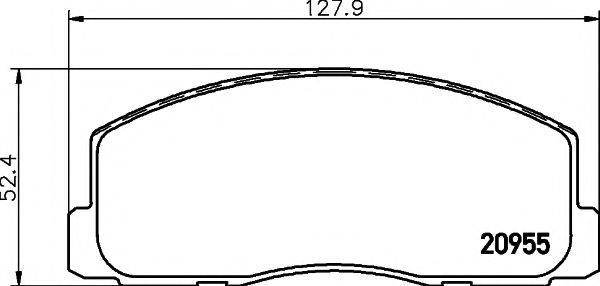 MINTEX MDB1237 Комплект гальмівних колодок, дискове гальмо