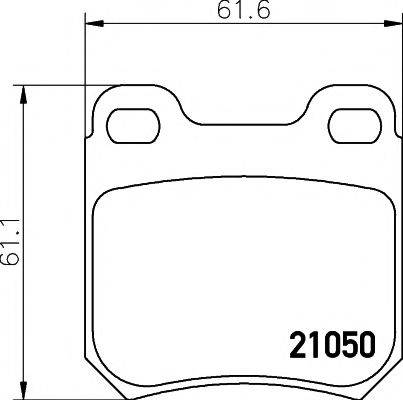 MINTEX MDB1651 Комплект гальмівних колодок, дискове гальмо