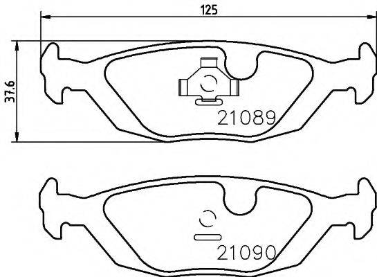 MINTEX MDB1549 Комплект гальмівних колодок, дискове гальмо